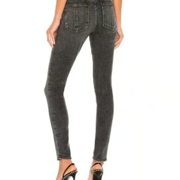 Rag & Bone Cate Mid Rise Skinny Jeans in Black Opal Size 29 - Picture 5 of 9